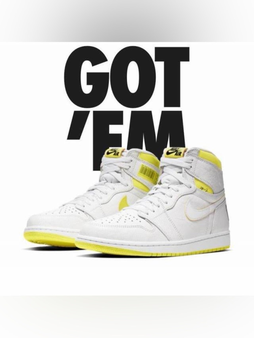 Jordan 1 Retro High OG First Class Flight Basketball Sneakers 555088-029, size 8